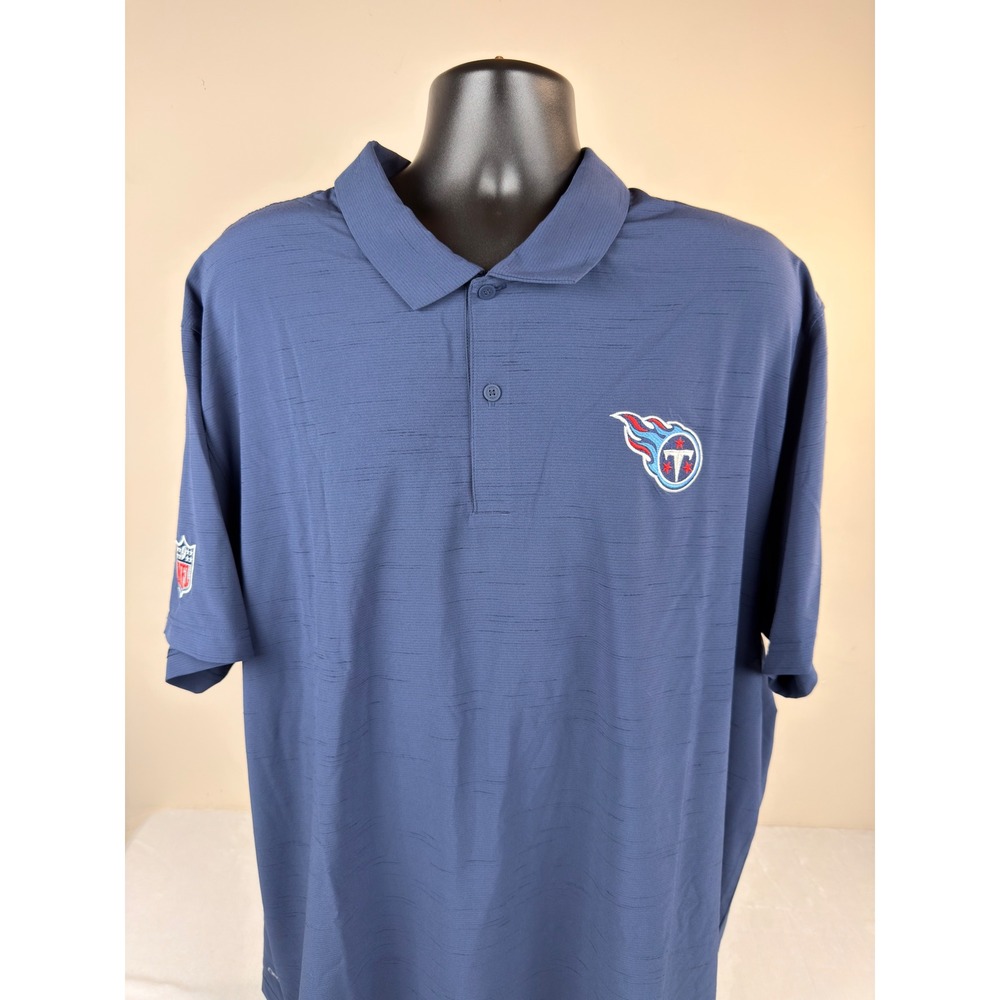 Nike Tennessee Titans NFL Dri-FIT Polo Shirt Mens 3XL Navy Blue FQ9684-419 NWOT